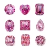 loose pink moissanite stones