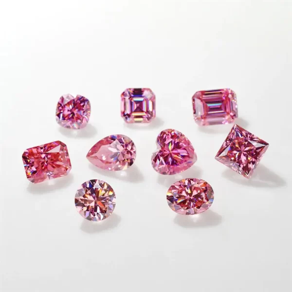 loose pink moissanite stones 5
