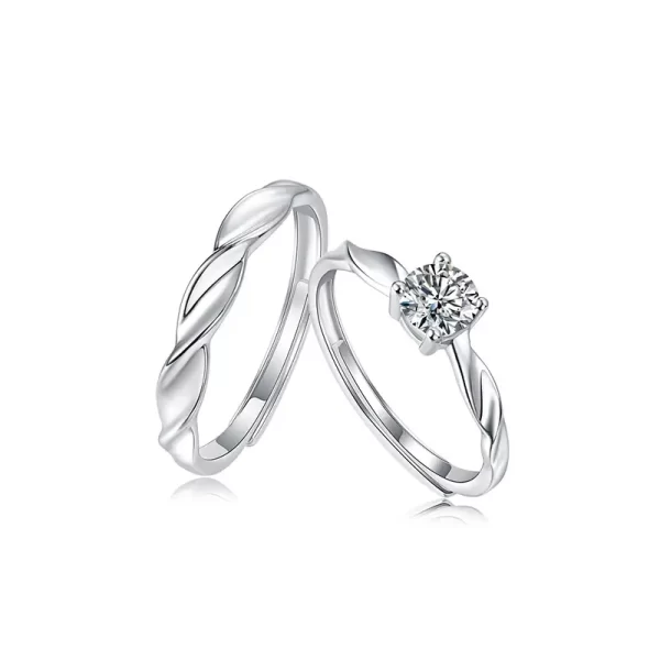 moissanite couple rings