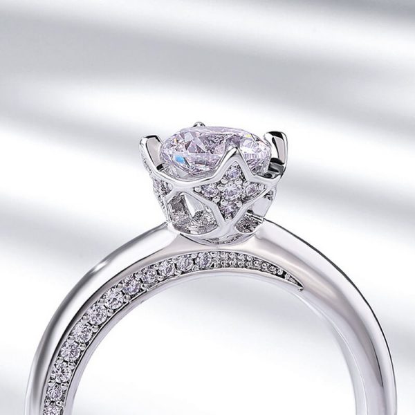 moissanite engagement band 3