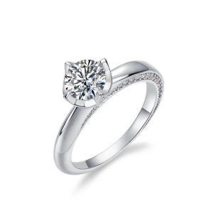 moissanite engagement band