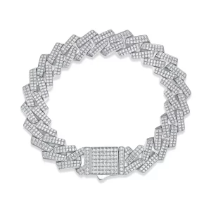 moissanite cuban bracelet