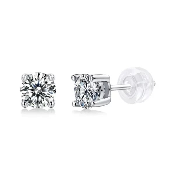 moissanite earrings studs 2