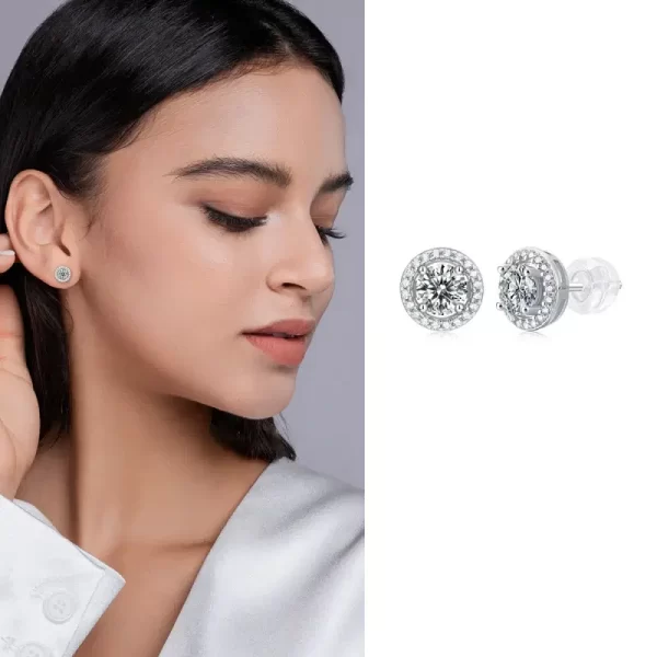 moissanite halo earrings 3