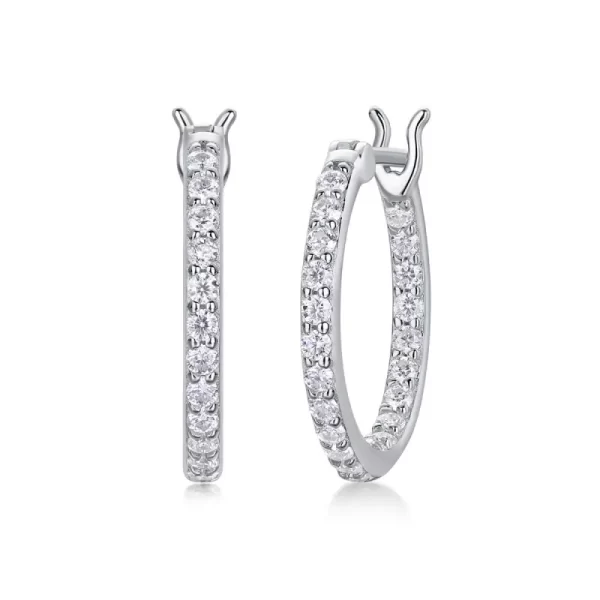 moissanite hoop earrings